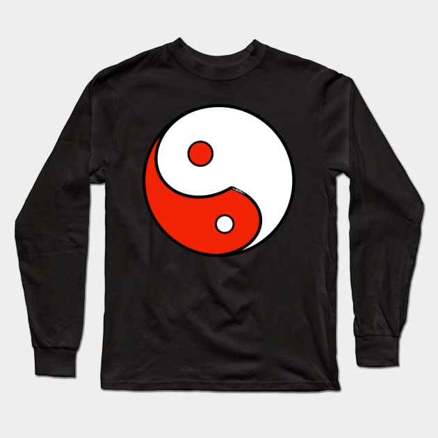 Yin Yang #18 Long Sleeve T-Shirt by Wolfgon Designs
